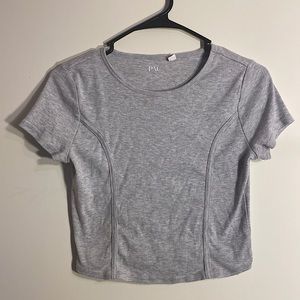 Brand new, PAC cares, size L, grey crop top tshirt, perfect for spring